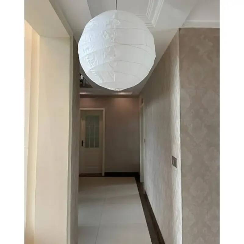 Japanese Lantern Paper - فانوس أبيض كروي كبير بقطر 30