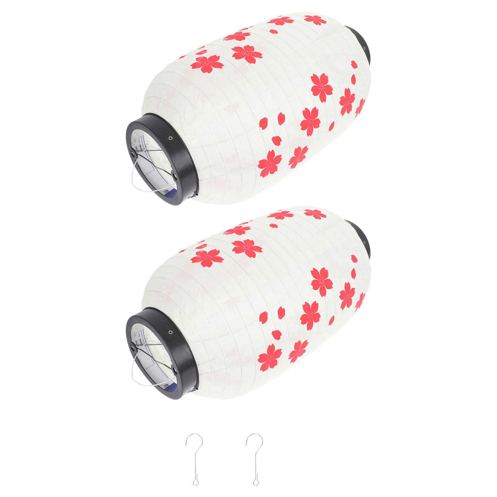 Japanese Lantern Paper - قطعتان من الفوانيس اليابانية الحمراء الزاهية،